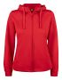 Basic Active Hoody Full Zip Women Red