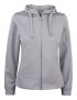 Basic Active Hoody Full Zip Women Grey Melange