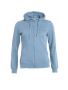 Basic Hoody Full Zip Women Light Blue
