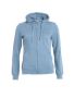 Basic Hoody Full Zip Women Light Blue