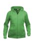 Basic Hoody Full Zip Women Apple Green