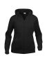 Basic Hoody Full Zip Women Black