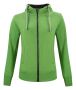 Classic Hoody Full Zip Women Green Melange