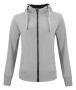 Classic Hoody Full Zip Women Grey Melange