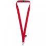 Tom recycled PET lanyard with breakaway closure Red