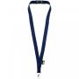 Tom recycled PET lanyard with breakaway closure Navy Blue