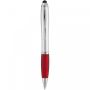 Nash stylus ballpoint with coloured grip Silver