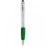 Nash stylus ballpoint with coloured grip Silver