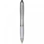 Nash stylus ballpoint with coloured grip Silver