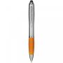 Nash stylus ballpoint with coloured grip Silver