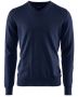 Wilton Merino V-Neck Navy Blue