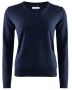 W's Wilton Merino V-Neck Navy Blue