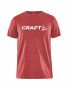 Community Logo SS Tee Jr Bright Red Melange