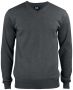 Everett V-neck Men Anthracite melange