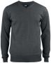 Everett V-neck Men Anthracite melange