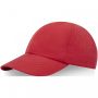 Mica 6 panel GRS recycled cool fit cap Red