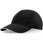 Morion 6 panel GRS recycled cool fit sandwich cap Black