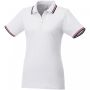 Fairfield short sleeve women's polo with tipping White