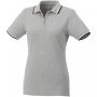Fairfield short sleeve women's polo with tipping Grey melange