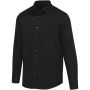 Citrine twill men's shirt Solid black