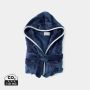 VINGA Louis luxury plush GRS RPET robe size S-M Navy Blue