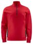 2128 SWEATSHIRT, HALF ZIP Red