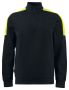 2128 SWEATSHIRT, HALF ZIP Black/Yellow
