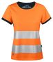 6012 T-SHIRT WOMEN'S EN ISO 20471 CLASS 2/1 Orange/Black