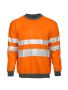 6101 SWEATSHIRT EN ISO 20471 CLASS 3 Orange/Grey