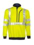 6102 SWEATSHIRT, HALF ZIP EN ISO 20471 CLASS 3 Yellow/Navy