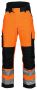 6514 PADDED WAISTPANTS EN ISO 20471 CLASS 2 Orange/Black