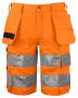 6535 SHORTS EN ISO 20471 Class 2/1 Orange/Black