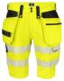 6575 SHORTS STRETCH EN ISO 20471 CLASS 2/1 Yellow/Black