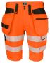 6575 SHORTS STRETCH EN ISO 20471 CLASS 2/1 Orange/Black