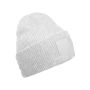 Deep Cuffed Tonal Patch Beanie Cloud Grey