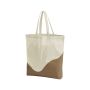 Organic Cotton Wave Print Maxi Tote Natural/Caramel