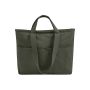Double Handle Cargo Pocket Tote Olive Green