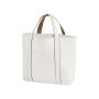 Courtside Medium Tote Soft White/Caramel