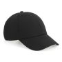 Organic Cotton 6 Panel Cap Black