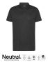 Neutral Recycled Cotton Polo Black Melange