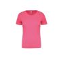 Ladies Short Sleeve Sports T-shirt Fluorescent Pink