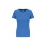 Ladies Short Sleeve Sports T-shirt Aqua Blue