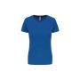 Ladies Short Sleeve Sports T-shirt Blue