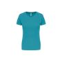 Ladies Short Sleeve Sports T-shirt Light Turquoise