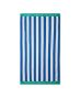 Striped Cotton Terry Beach Towel 100x180 cm Blue/White/Green