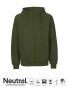 Neutral Mens Hoodie w. Zip Dark green
