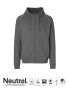 Neutral Unisex Hoodie w. Hidden Zip Dark Heather
