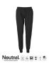 Neutral Unisex Sweatpants w. Cuff and Zip Black