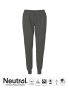 Neutral Unisex Sweatpants w. Cuff and Zip Charcoal