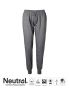 Neutral Unisex Sweatpants w. Cuff and Zip Dark Heather